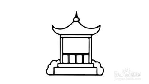 水亭门的简笔画怎么画