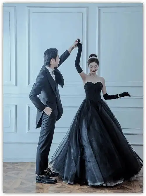 兰州婚纱照做一个性感优雅的黑纱公主