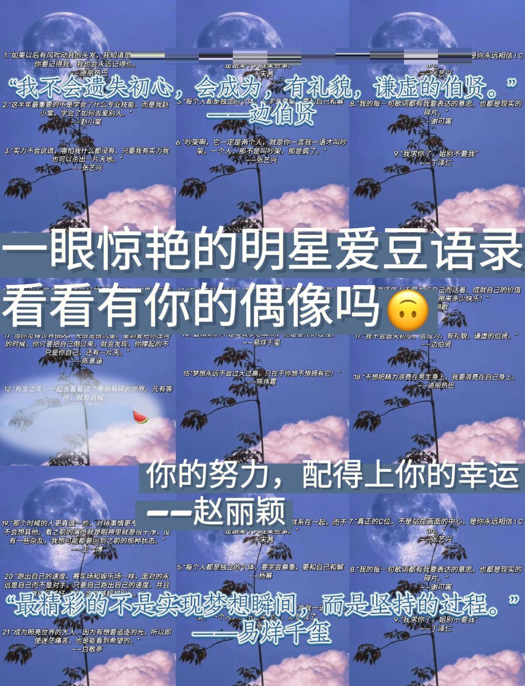明星爱豆惊艳语录集锦