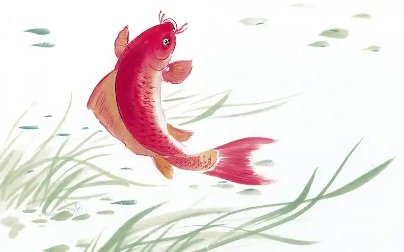 锦鲤寓意着吉祥幸福,艺术壁纸-回车桌面