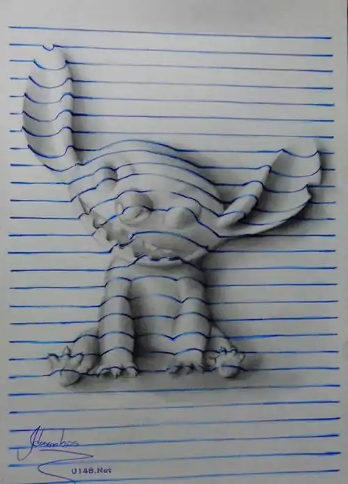 15岁少年画的一组惊人的3d素描立体画
