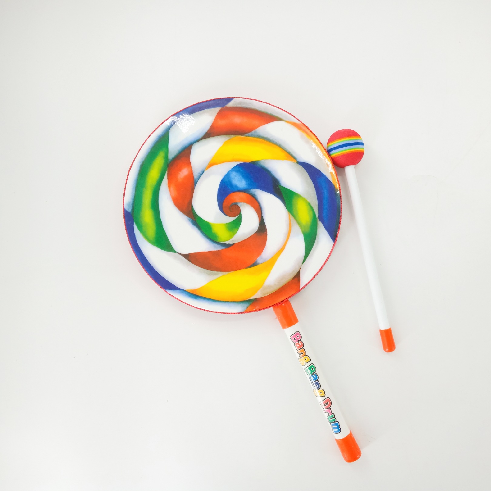 奥尔夫乐器 棒棒糖鼓 6寸棒棒糖鼓 8寸棒棒糖鼓 10寸棒棒糖鼓