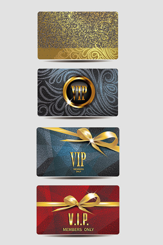 矢量高档欧式vip卡片
