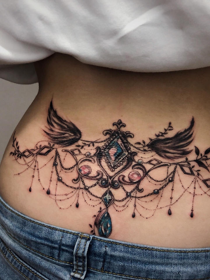 腰花_纹身图案手稿图片_小凯文身的纹身作品集