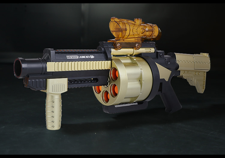 m32榴弹炮弹射器连发塑料弹软胶儿童枪软弹皮筋枪玩具男孩枪重火炮