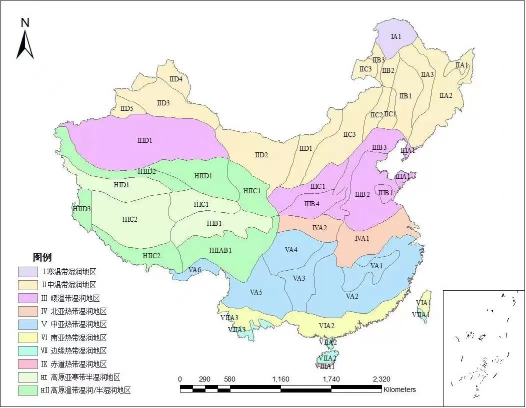中国温度带地理区划