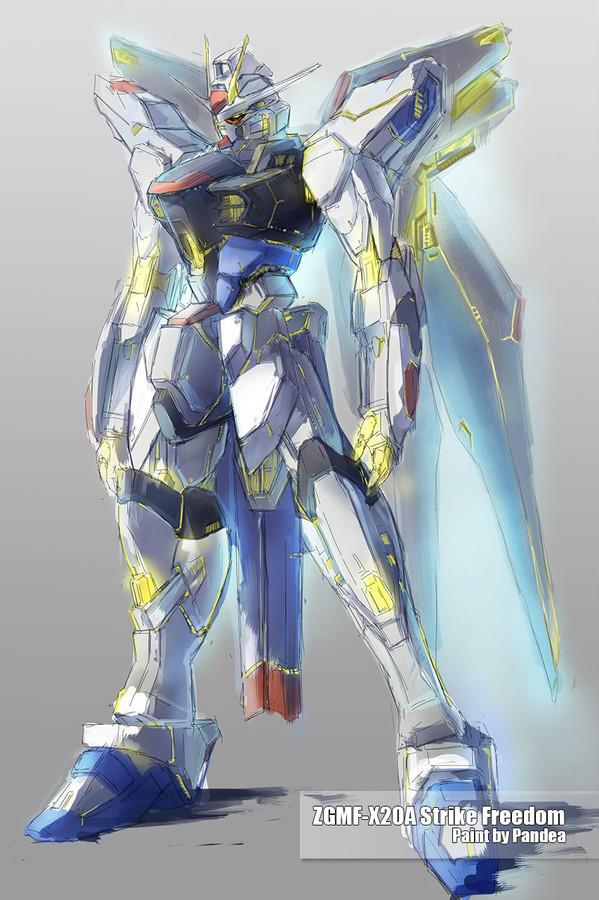 自由高达插画图片壁纸