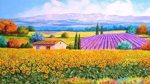 勉的相册-欧洲田园风光 手绘油画