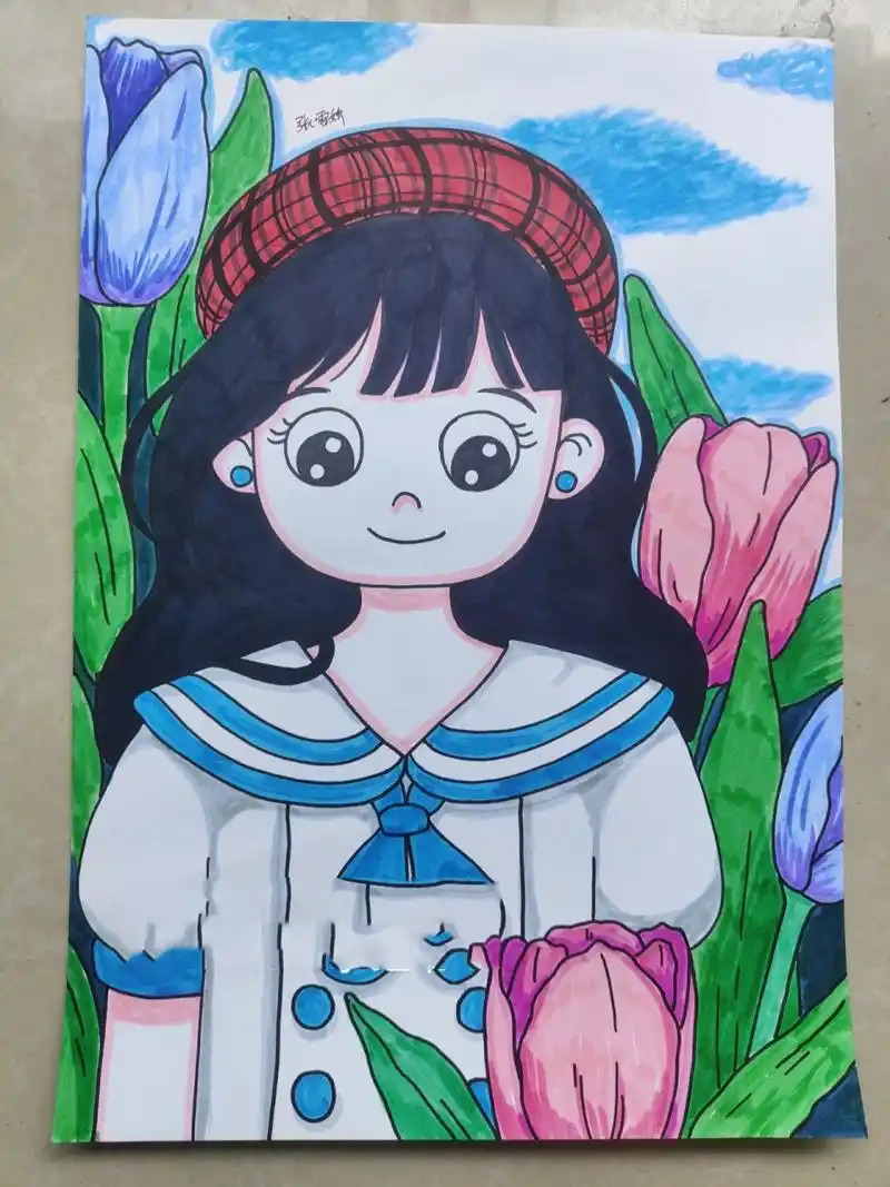 100/7儿童画手绘儿童漫画人物适合8-10岁 简单的儿童漫画,很适合8-10