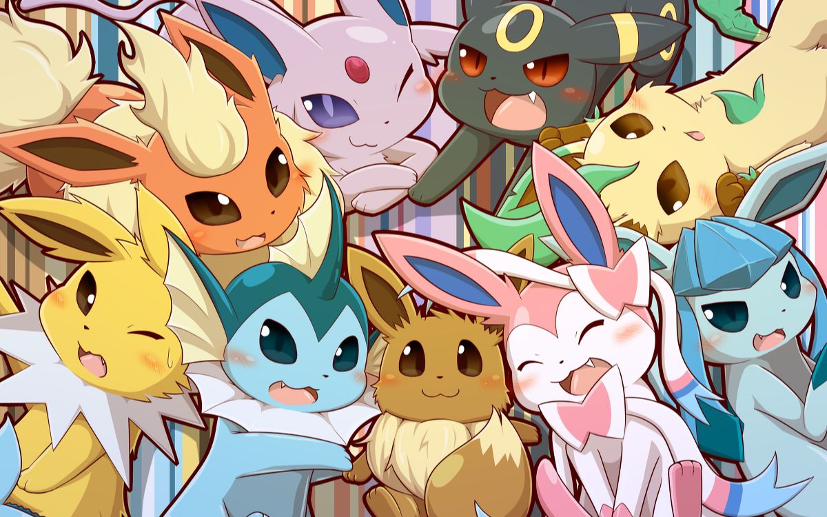 伊布家族 同人合集 你觉得下一个会是啥属性? p.s.请自带血包!