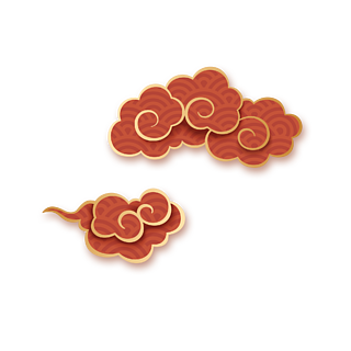 原创矢量卷云祥云传统国潮云纹装饰元素