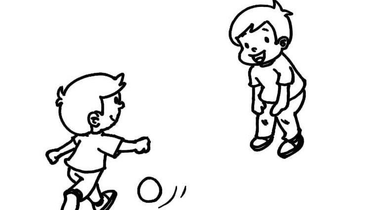 好朋友做游戏简笔画