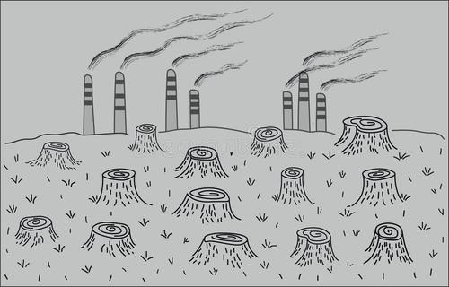 地球污染严重的简笔画 简笔画图片大全-蒲城教育文学网