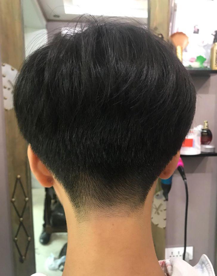 女生剃后脖短发图片大气清新减龄