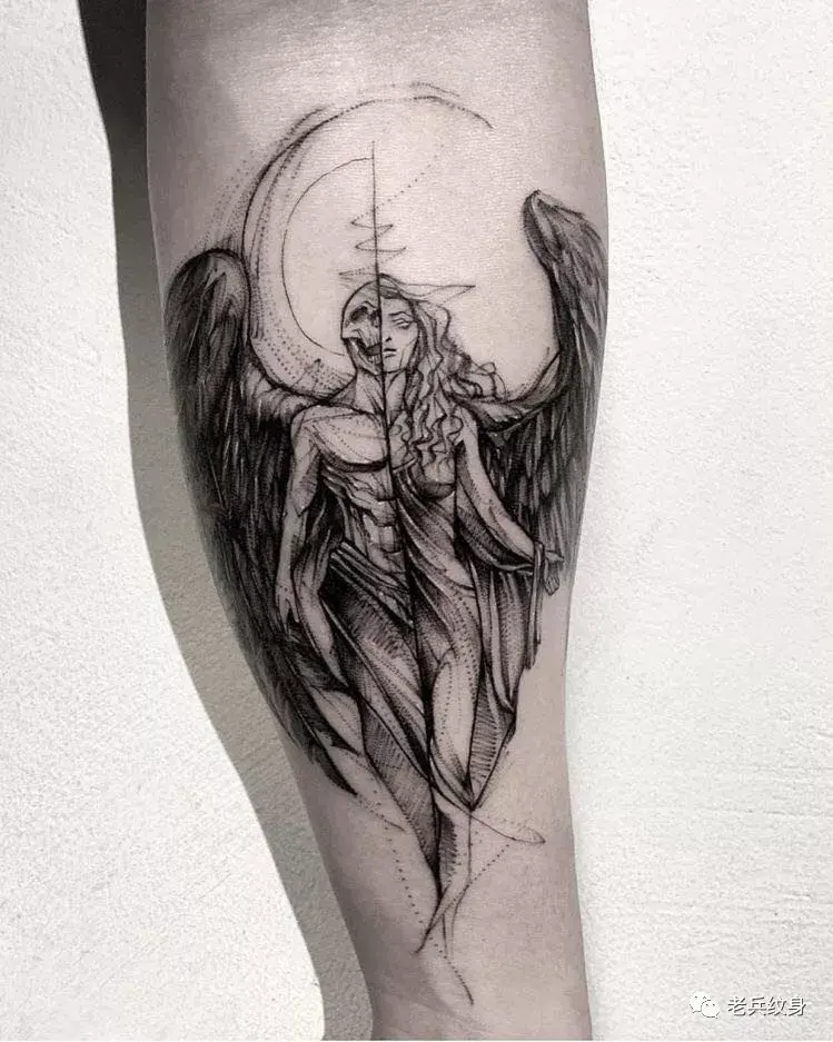 纹身素材天使纹身