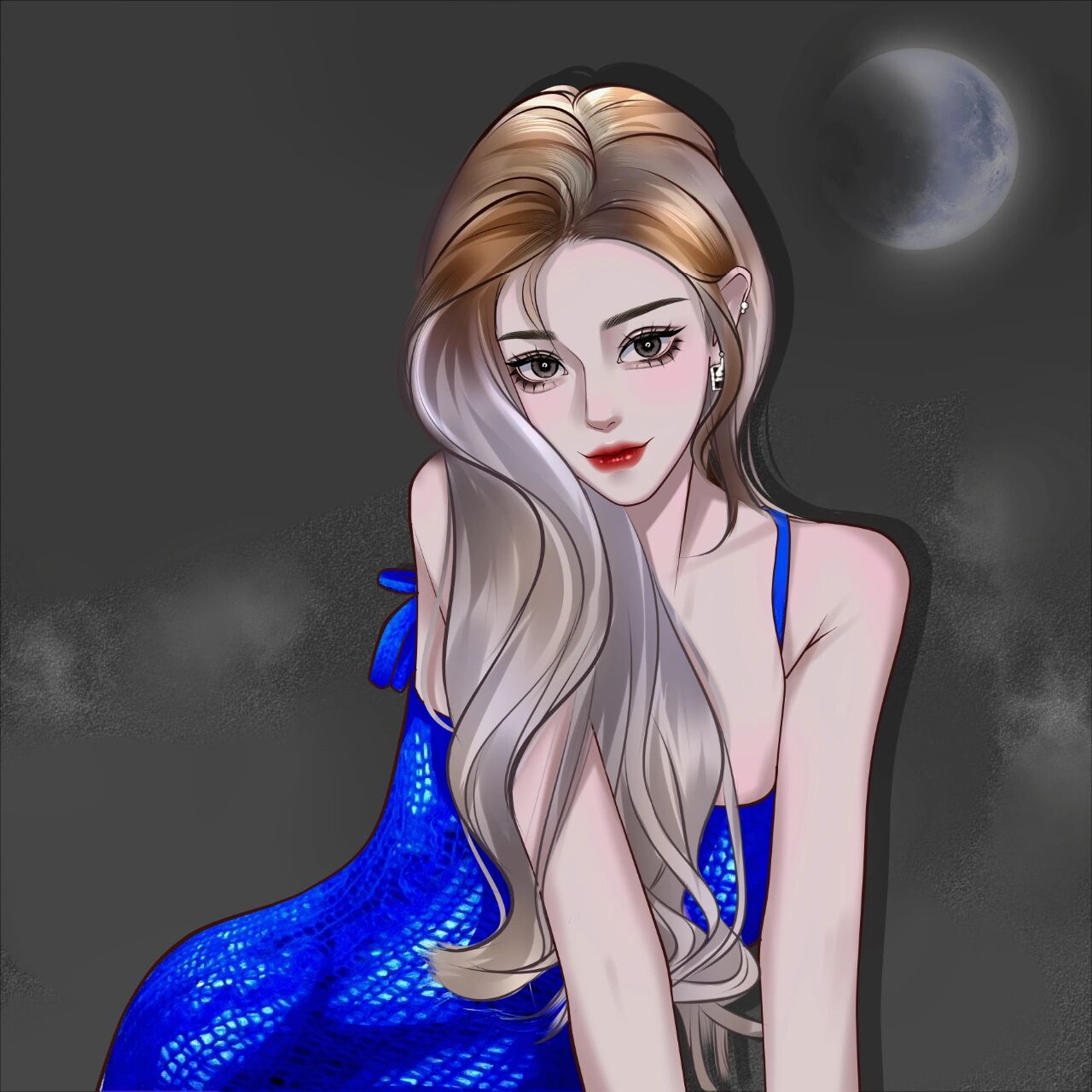 高冷女生头像,真人照片转漫,动漫卡通头像,ipad绘画,优质女生头像