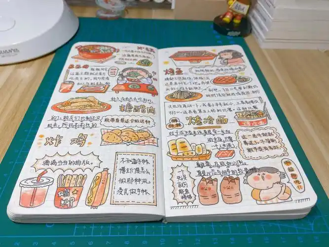 手帐阿玛莉莉丝美食吃吃排版