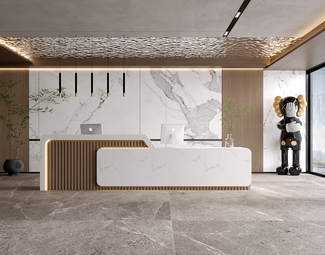 现代前台装修效果图