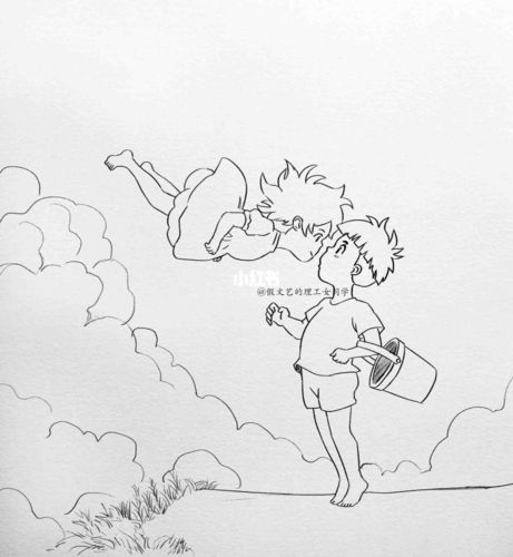 宫崎骏悬崖上的金鱼公主简笔画