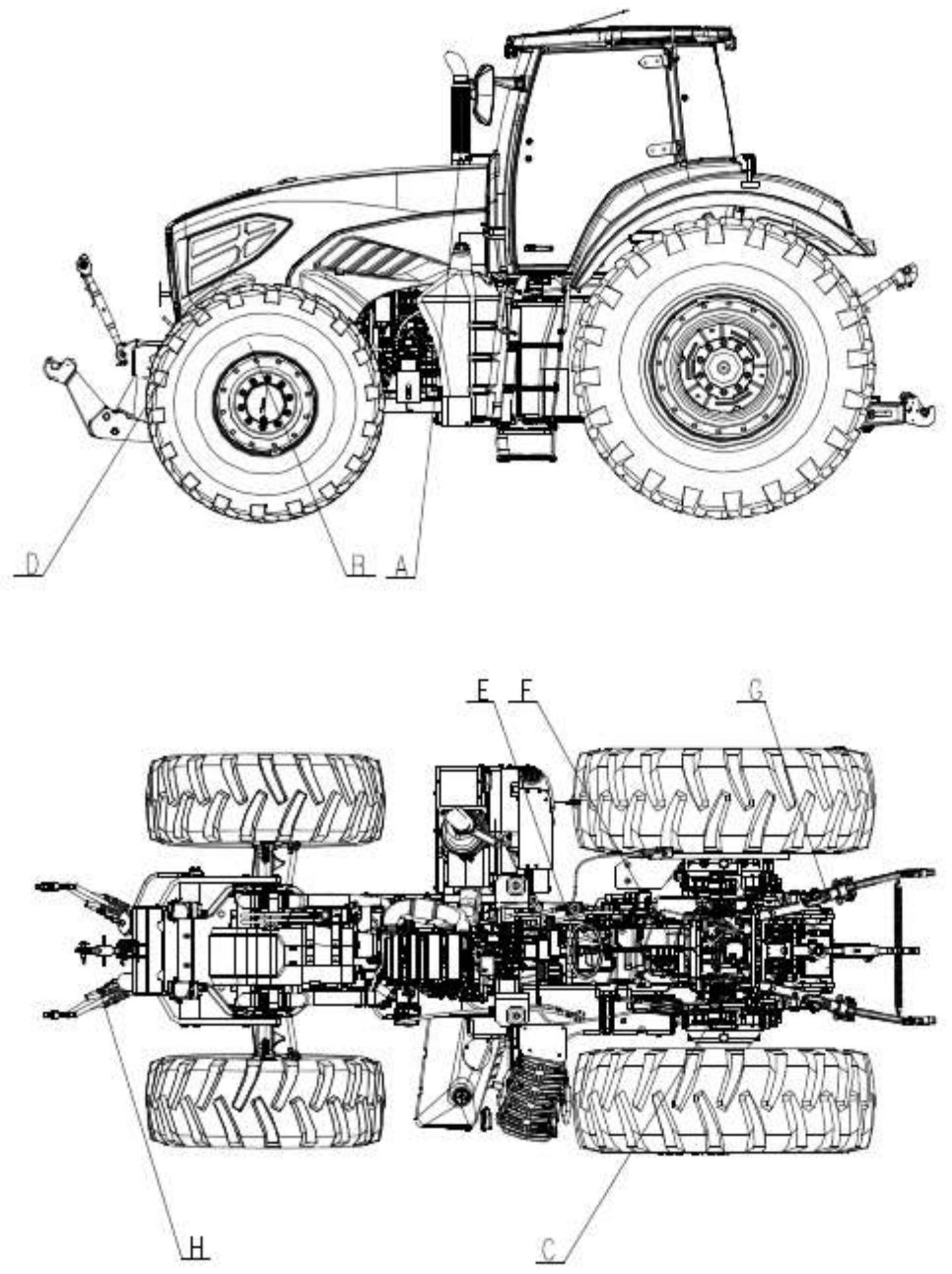 一种大马力轮式拖拉机
