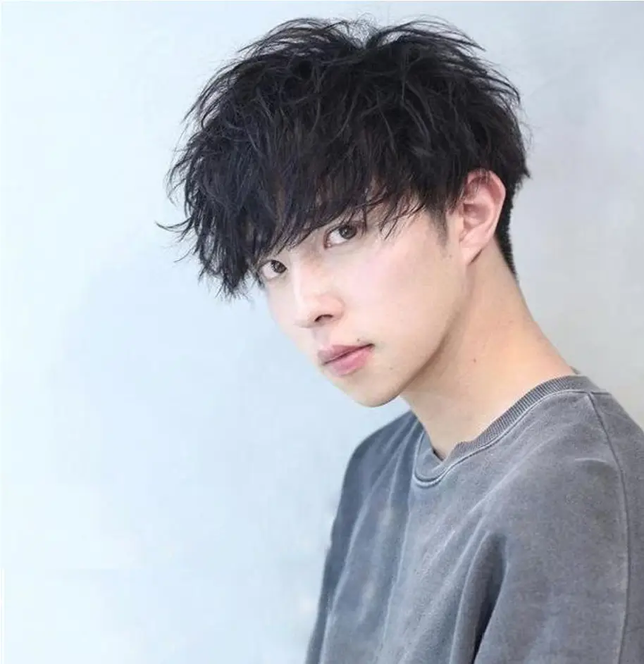 男生短发蓬松烫发型