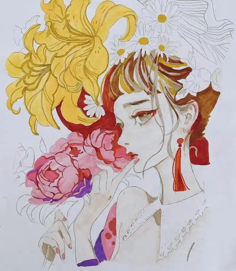 六一就是要快乐呀 #画画 #动漫人物绘画 #解 - 抖音