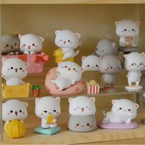 桃子猫盲盒全套让爱先行2女孩玩具一套可爱女生礼物桌面摆件 一代蜜桃