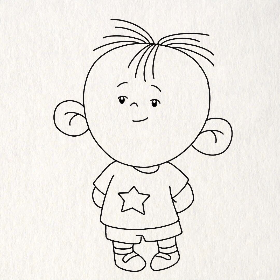 今日份简笔画～大耳朵图图～  临摹自网图 工具:ipad2021 软件:pro