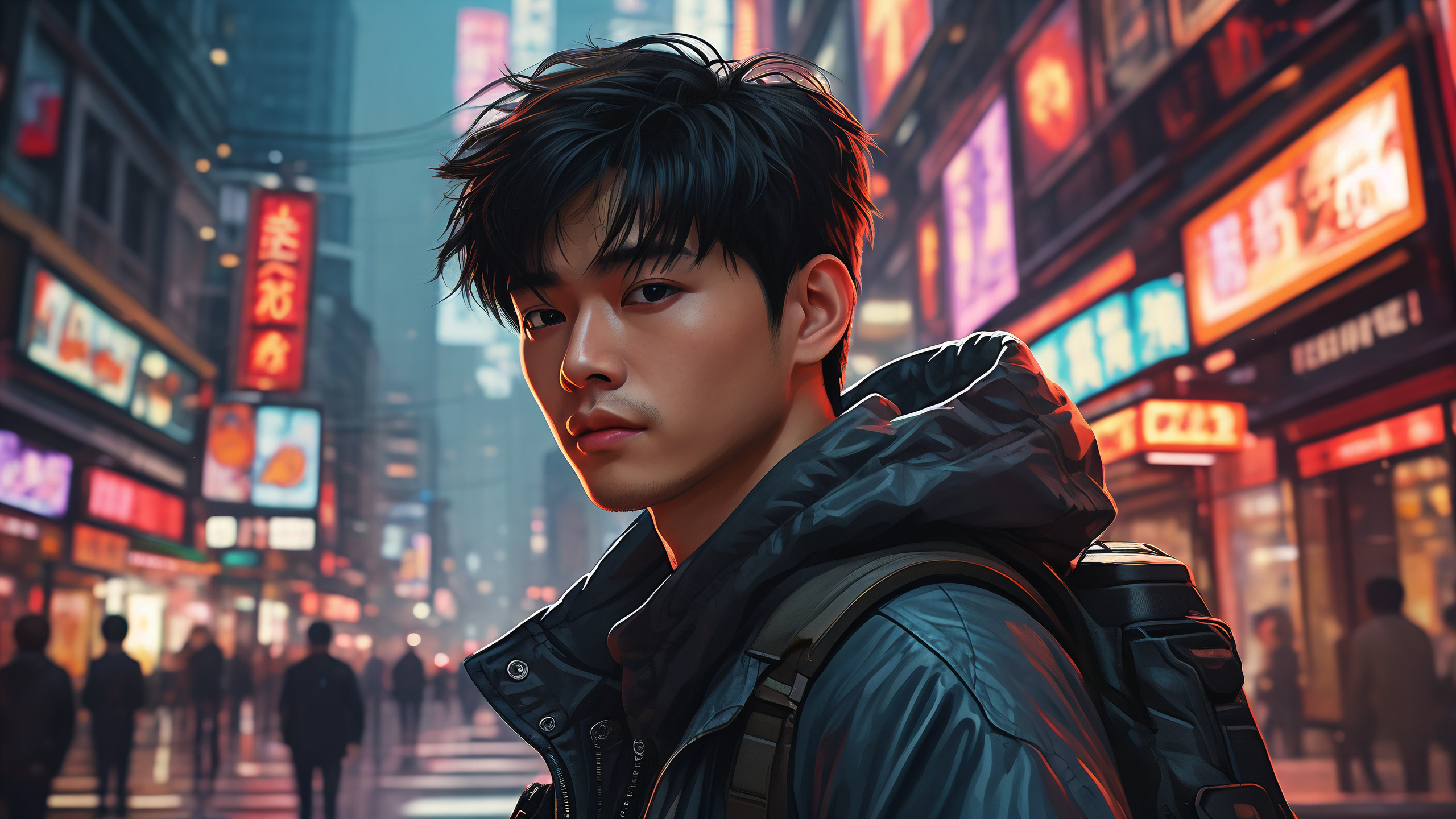 动漫帅气男生街道壁纸0869♂1578