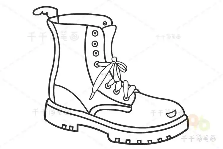 马丁靴简笔画
