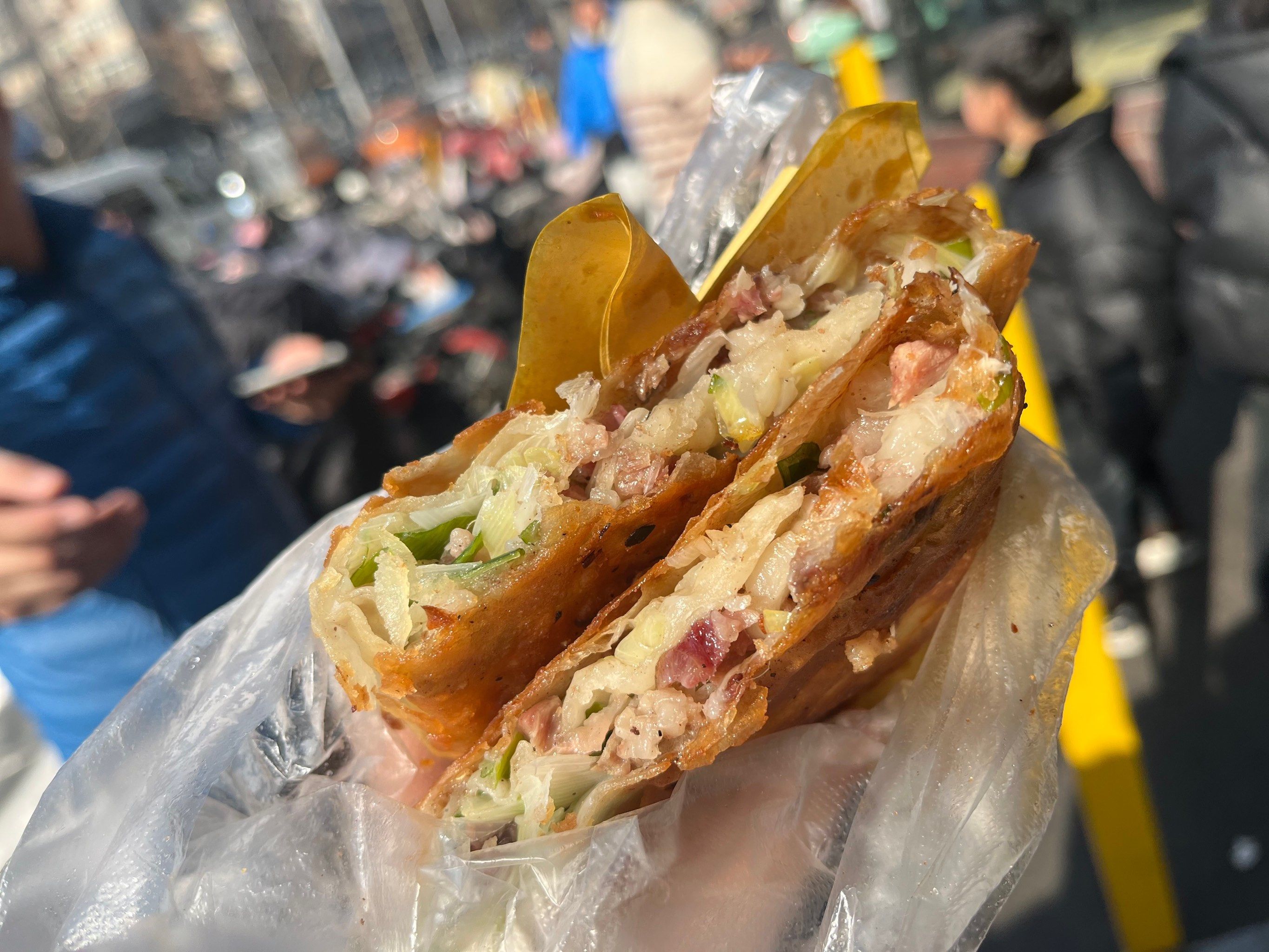 猪头肉卷饼[微笑]