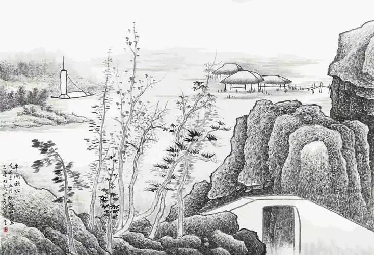 拍品描述 尺寸:136cmx68cm 李林青,现为中国现代山水画研究院专职画家