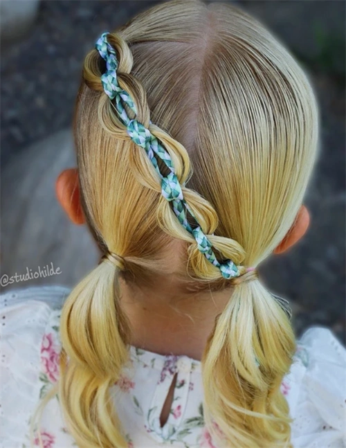 3-10岁小女孩发型 编发双马尾可爱迷人_儿童发型 - 美发站