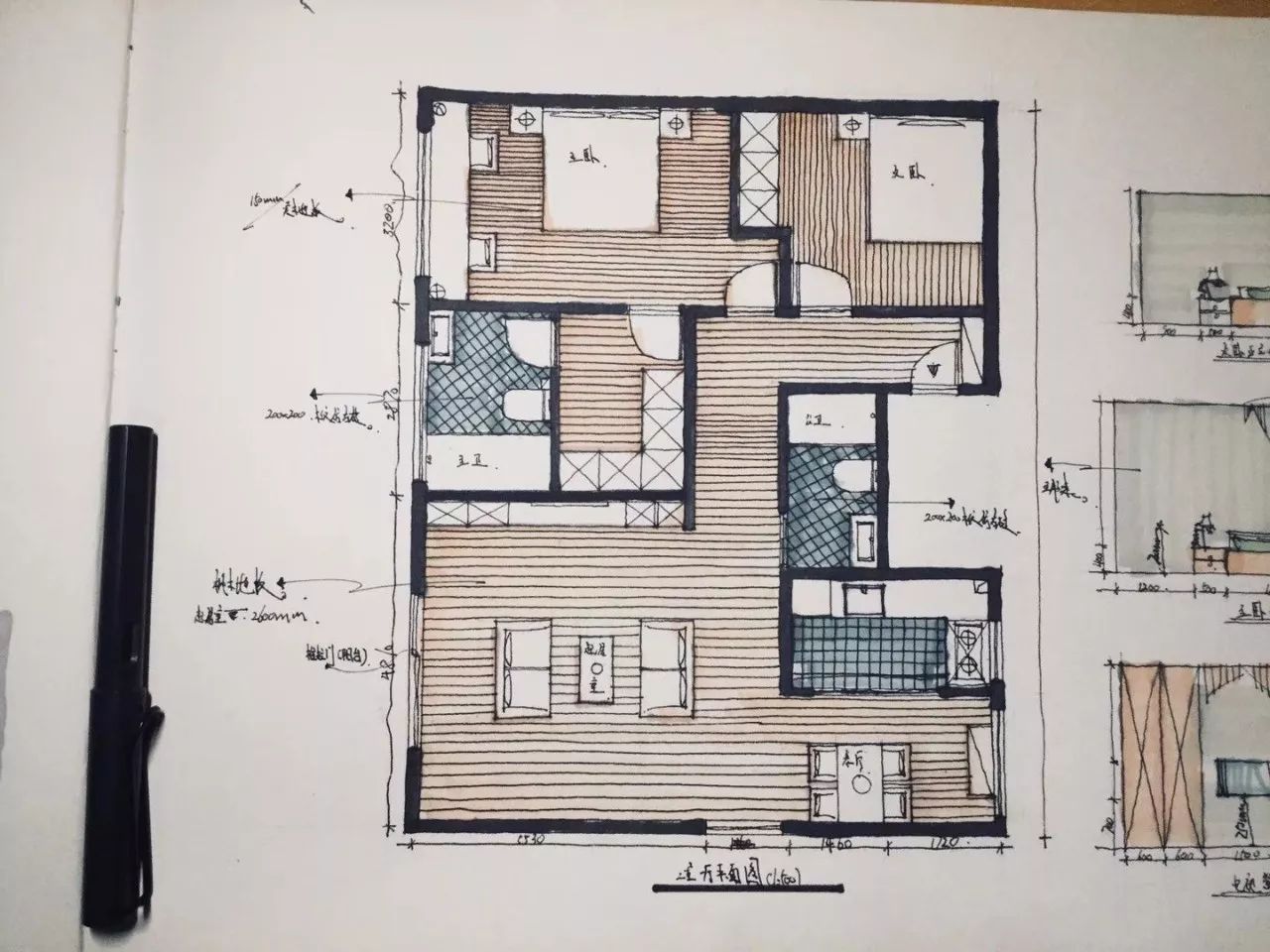 手绘方案草图!-建e网设计资讯-室内设计行业头条资讯新闻网站