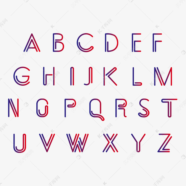 艺术字体提供免费下载的机会,更多创意回形针26字母创意艺术字设计快