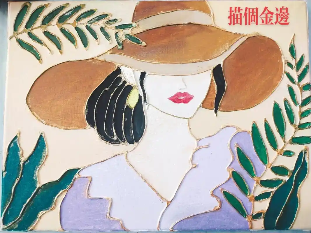 沥粉画人物装饰画