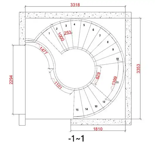旋转楼梯尺寸一般是设计到多少呢?