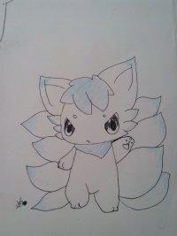 神奇宝贝的九尾简笔画