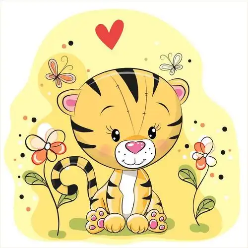 画卡通老虎动物简笔画步骤图片大全超萌小老虎简笔画可爱卡通简笔老虎