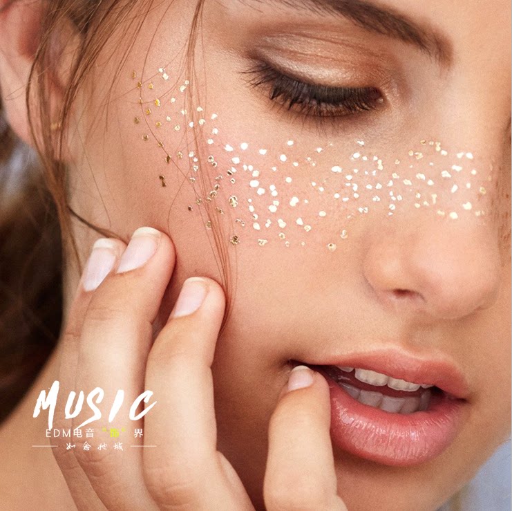 欧美化妆脸部纹身贴纸烫金face tattoos斑点水转贴纸个性雀斑脸贴