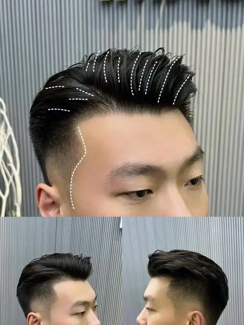 男士发型港风侧背