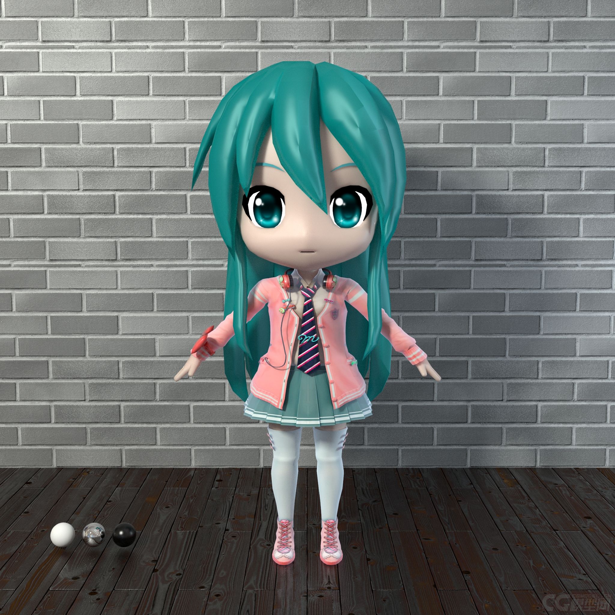 四个q版人物-卡通女孩-卡通模型-卡通角色-卡通人物-日漫 轻音少女米