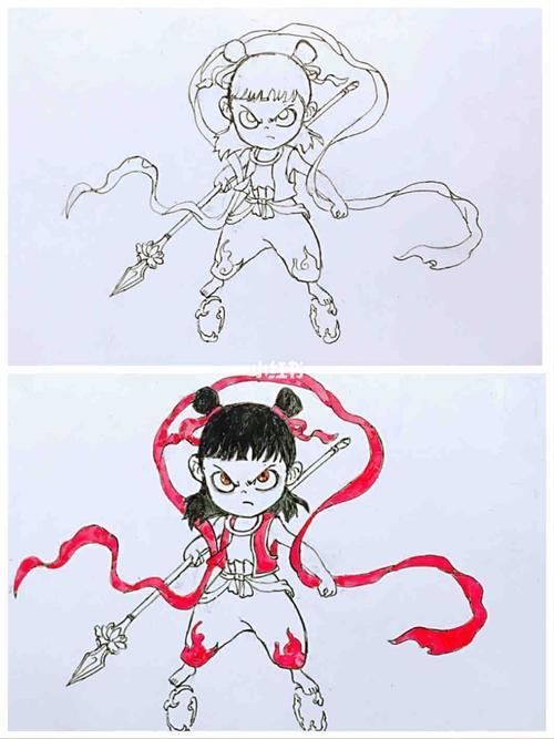 帅气哪吒简笔画加风火轮(哪吒的风火轮怎么画简笔画) -【爱个性】