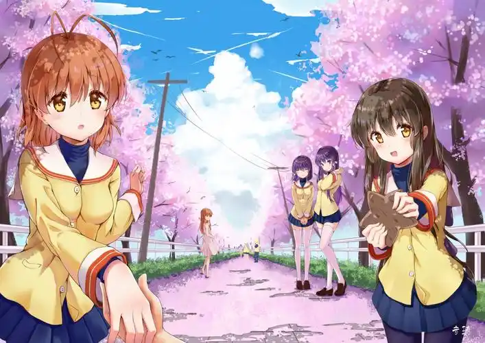 樱花女学生少女萝莉4k动漫壁纸