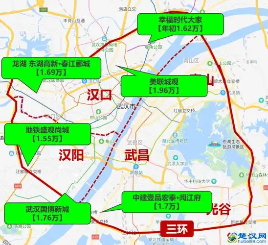 武汉三环内首付50万离地铁不太远的楼盘有哪些