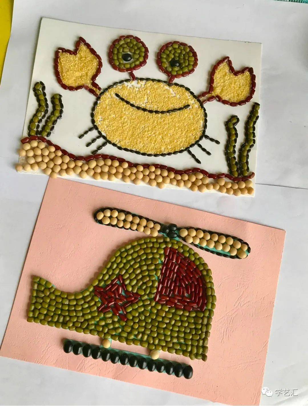 种子画一颗一粒想法多种子画中乐趣多