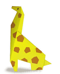 小动物折纸长颈鹿折纸图解