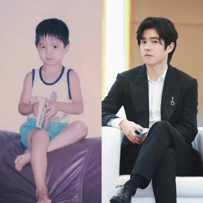 刘昊然穿老头衫骑摩托