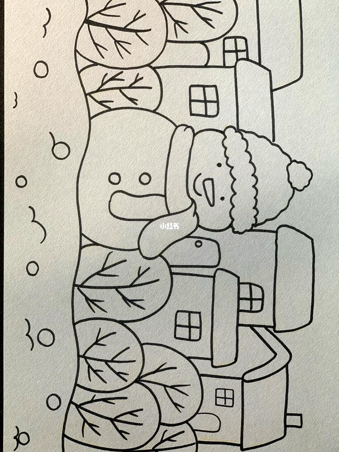 零基础学画画  #简笔画  #画画  #画画的日常  #我这边下雪了拿们