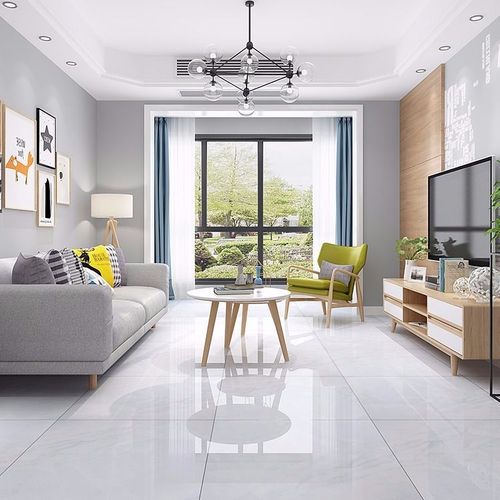 灰白客厅瓷砖效果图(灰白客厅瓷砖效果图片)